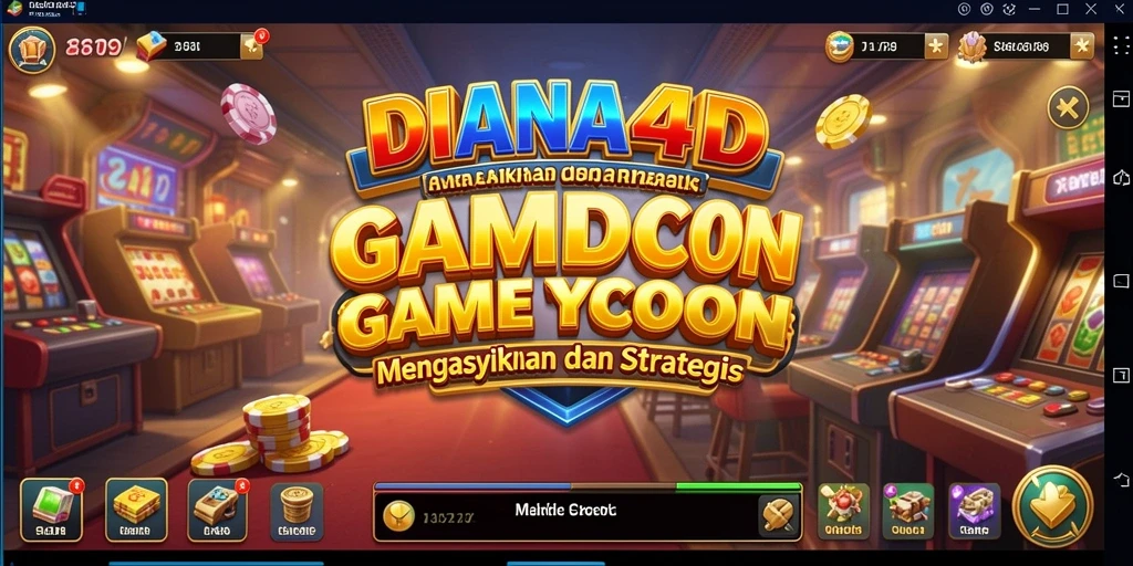 Tampilan gameplay seru DIANA4D dalam mengelola bisnis Tycoon.