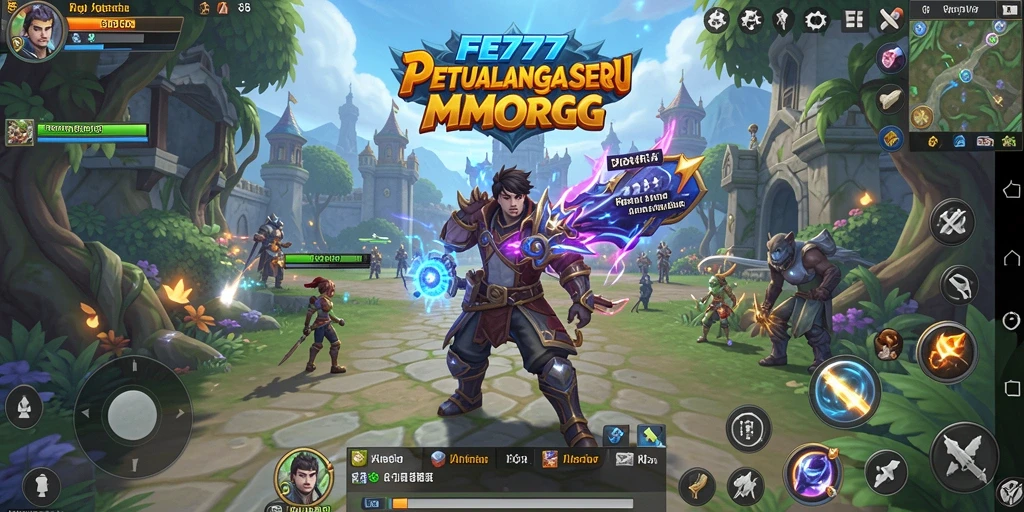 Tampilan gameplay seru dan dinamis dari FE777 di dunia MMORPG.