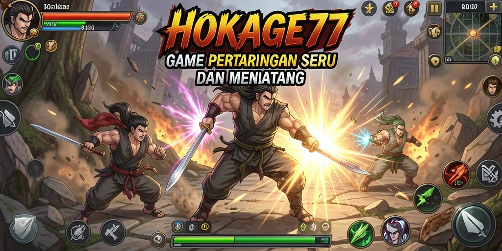 Gameplay penuh aksi dan pertarungan seru di HOKAGE77.