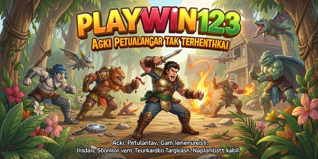Tangkapan layar gameplay seru dari PLAYWIN123 yang menampilkan pertarungan epik.