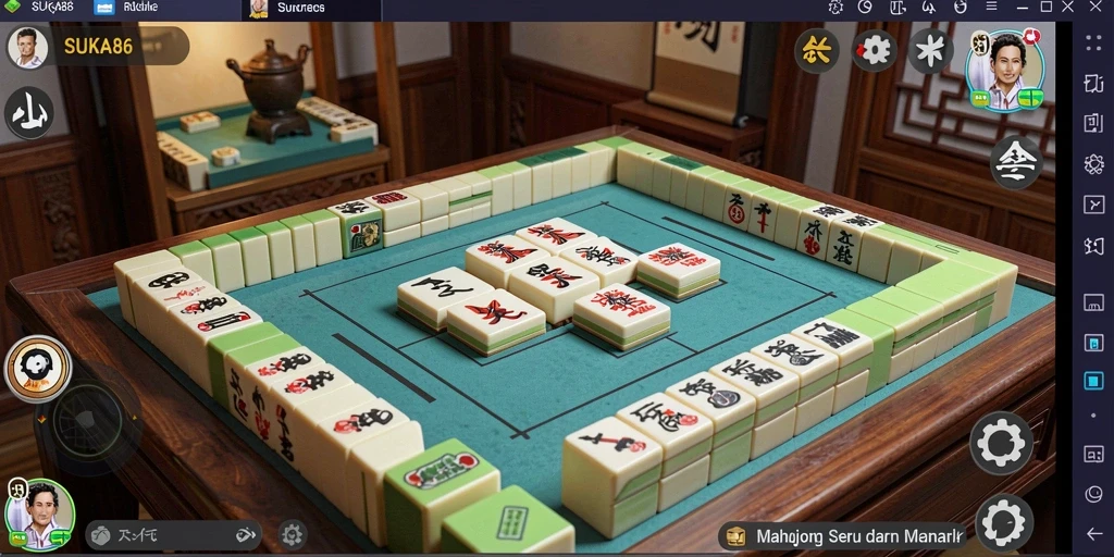 Tampilan gameplay seru dalam aplikasi SUKA86 Mahjong.