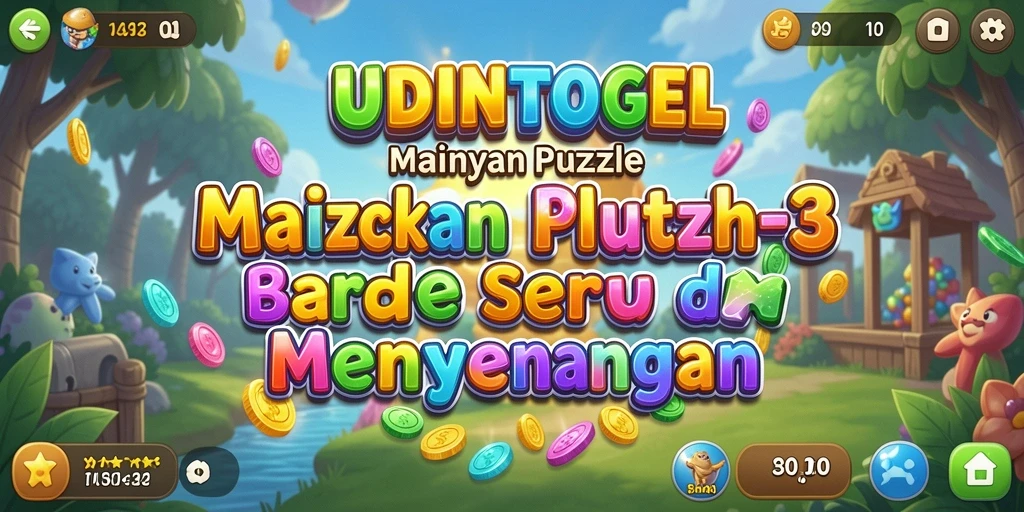 Screenshot gameplay <strong>UDINTOGEL</strong> menampilkan puzzle Match-3 yang seru.