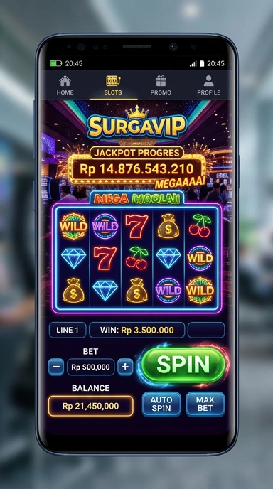 Proses pengunduhan aplikasi di surgavip yang cepat dan aman.